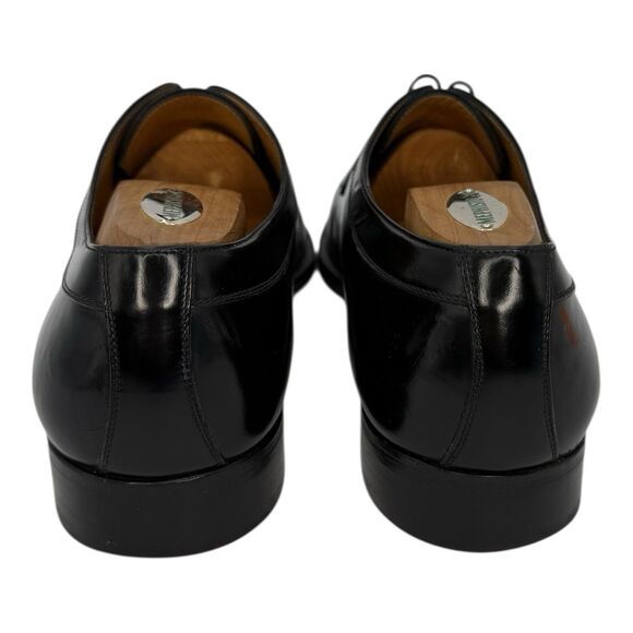 Salvatore Ferragamo Men’s Cap Toe Oxford Dress Shoes – Black Leather – Size 12 D main image 5
